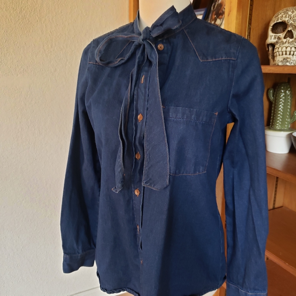 Denim vintage inspired button down